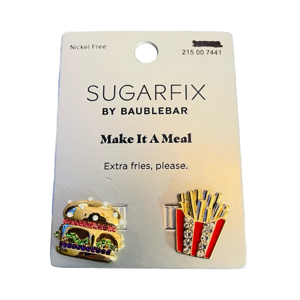 Sugarfix By Baublebar Make It A Meal Burger And Fries Earrings NEW